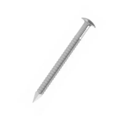 Pointe annelée tête bombée - Inox A4 D=2.3mm, L=35mm, BTE1000 - ARA42.3X35 - Réf. 74223