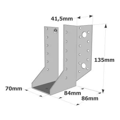 Sabots à ailes extérieures, gamme SAE CLASSIQUE (épaisseur 2mm, profondeur 84mm) - Réf. SAE340/70/2