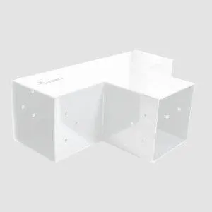 Photographie du connecteur SUNDIY blanc RAL 9010 - 120mm en T pour 3 directions