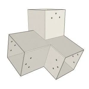 Connecteur SUNDIY pente 20° Blanc RAL 9010 - 120mm à 3 directions - Forme L4