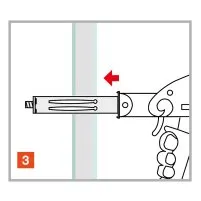 Insérer la cheville dans le trou