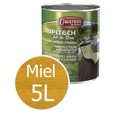 TROPITECH "All in One" : protection teintée LONGUE DUREE pour terrasses et bardages. Phase aqueuse - Réf. 417