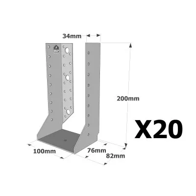 Sabots à ailes intérieures, gamme SAI CLASSIQUE (épaisseur 2mm) - Réf. SAI500/100/2_20