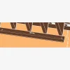 Écartement entre les chéneaux marron sablé RAL 8011 et le mécanisme SUNDIY, et espacement de fixation minimal