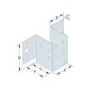 Vis HECO MULTI-MONTI-PLUS SS - tête hexagonale avec embase - zingué blanc - D16 x L120 (ex réf. 23010) - Réf. 49848