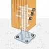 Pieds de poteau en âme avec platine - Réf. PPSDT160